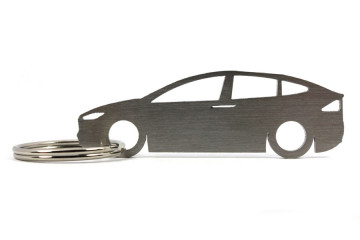 Porta Chaves em inox com silhueta com Tesla Model X