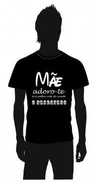 T-shirt com Mãe adoro-te