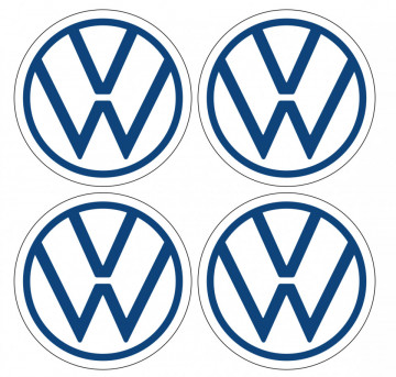4 Autocolantes Para Centros de Jantes com Volkswagen