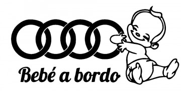 Autocolante - Bebé a bordo para Audi