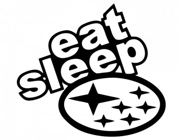 Autocolante com eat sleep Subaru