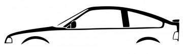 Autocolante com silhueta honda CRX