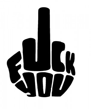 Autocolante - Fuck you