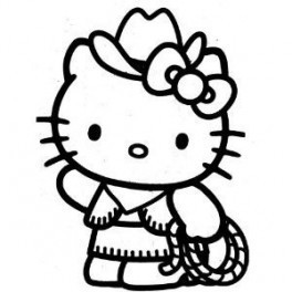 Autocolante - Hello Kitty Cowgirl