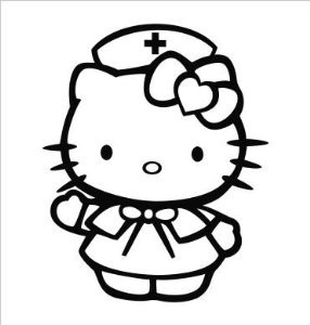 Autocolante - Hello kitty Efermeira