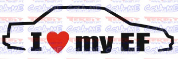 Autocolante - I love my EF