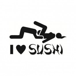 Autocolante - I Love Sushi