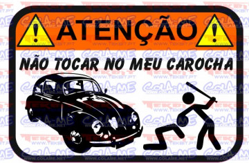 Autocolante Impresso - Não tocar no meu carocha
