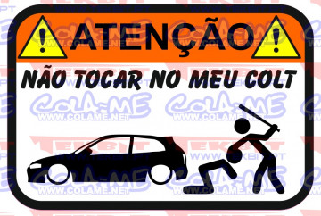 Autocolante Impresso - Não tocar no meu Colt