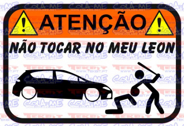 Autocolante Impresso - Não tocar no meu Leon
