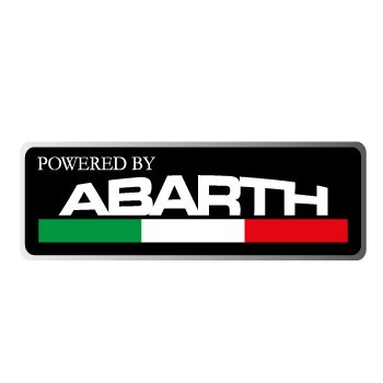 Autocolante Impresso - Powered By Abarth