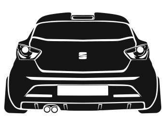 Autocolante - Seat Ibiza 6J - Traseira