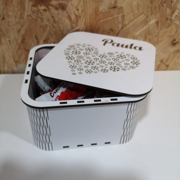 Caixa Para Chocolates / Guarda Joias - Quadrada com cantos arredondados