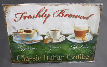Chapa decorativa com Classic Italian Caffee