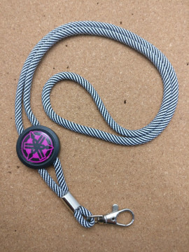 Fita Porta Chaves (lanyard) de Pescoço Ajustável para Yamaha (rosa)