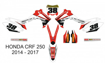 Kit Autocolantes Para HONDA CRF 250 14-17