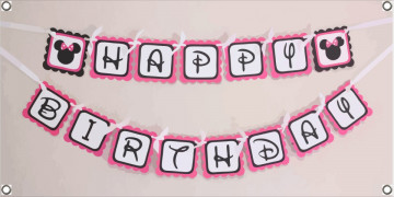 Lona de Aniversário - Happy Birthday