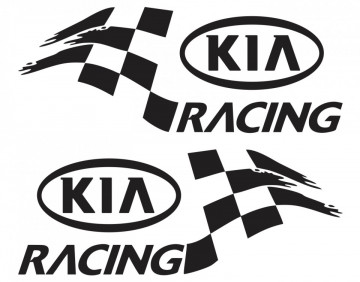 Par de autocolantes para Kia Racing