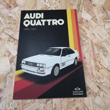 Placa Decorativa em PVC - Audi Quattro
