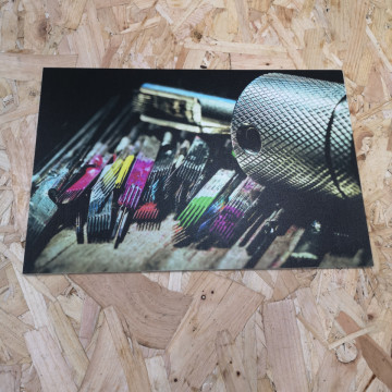 Placa Decorativa em PVC - Máquina de Tatuagem
