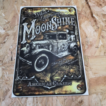 Placa Decorativa em PVC - Moon Shine American Classic