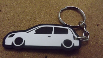 Porta Chaves com silhueta de Renault Clio 2 / MKII