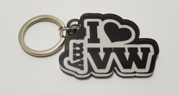Porta chaves em acrílico com I Love My VW