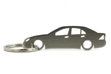 Porta Chaves em inox com silhueta com Mercedes C W203 limousine