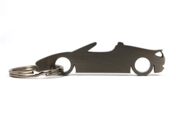 Porta Chaves em inox com silhueta com Tesla Roadster 2008