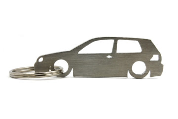 Porta Chaves em inox com silhueta com Volkswagen Golf MK4 3P