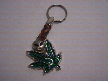 Porta Chaves - Folha de Cannabis Alien