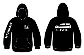 Sweatshirt com capuz para Honda Civic EF