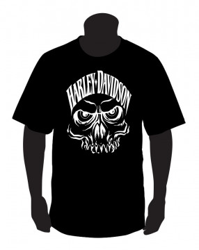T-shirt para Harley Davison caveira