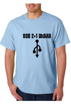 T-shirt - USB 2+1 Abaixo