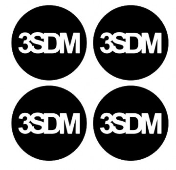 4 Autocolantes Para Centros de Jantes com 3SDM