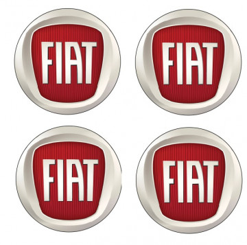 4 Autocolantes Para Centros de Jantes com Fiat