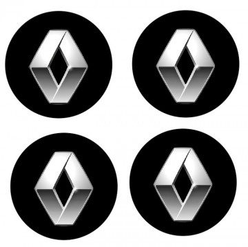 4 Autocolantes Para Centros de Jantes com Renault