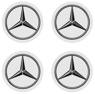 4 Autocolantes Para Centros de Jantes para MERCEDES