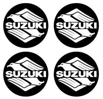 4 Autocolantes Para Centros de Jantes para Suzuki
