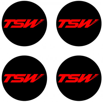 4 Autocolantes Para Centros de Jantes para TSW