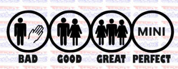 Autocolante - BAD GOOD GREAT PERFECT - MINI