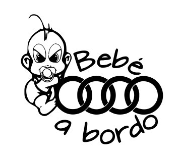 Autocolante - Bebé a bordo para Audi