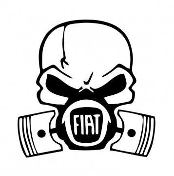 Autocolante com Caveira Pistões Fiat