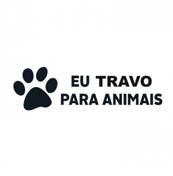 Autocolante com Eu travo para Animais