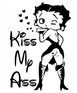 Autocolante com Kiss my ass