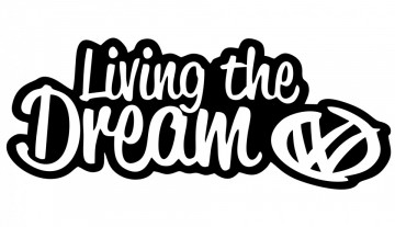 Autocolante com Living the dream VW