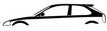 Autocolante com silhueta Honda Civic EK