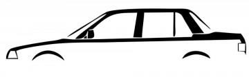 Autocolante com silhueta Honda Civic Terceira Geração