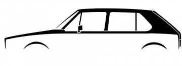 Autocolante com Volkswagen Golf Mk1 5 portas