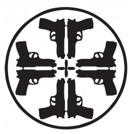 Autocolante - Cruz Pistolas
